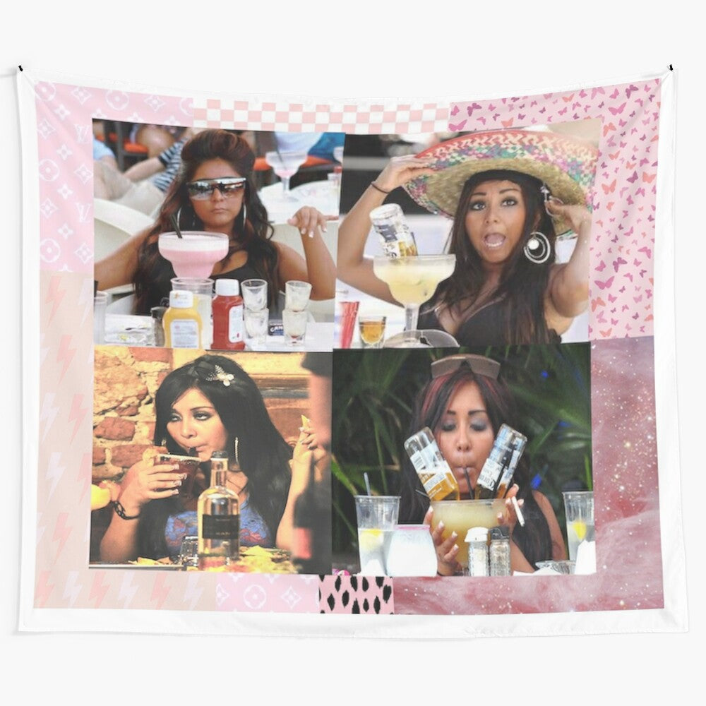 Snooki inspired tapestry featuring pop culture design