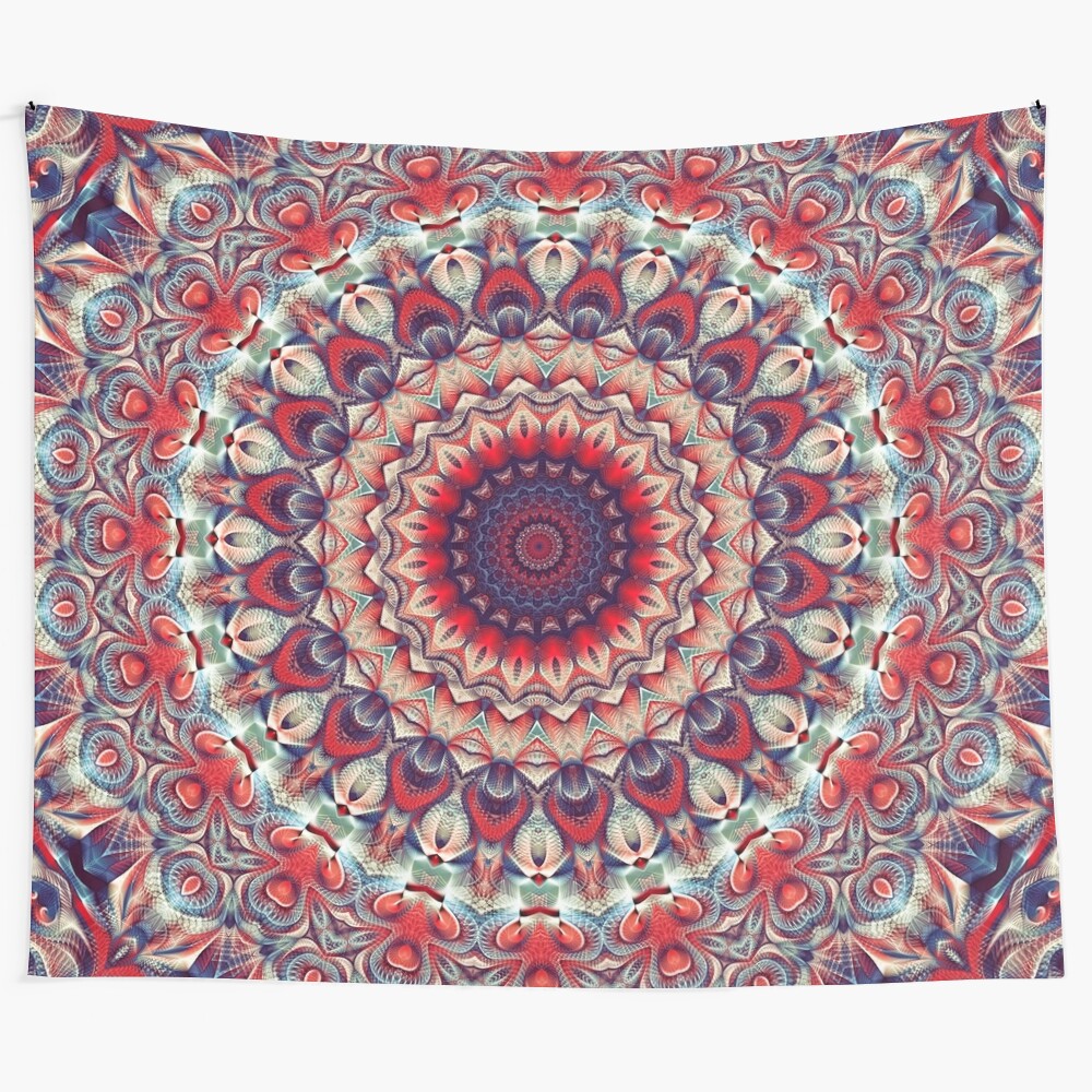 Colorful Flower of Life Mandala Tapestry