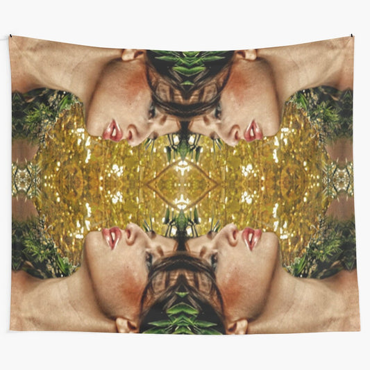 Narcissistic Reflection Tapestry showcasing a mesmerizing, surreal fantasy design