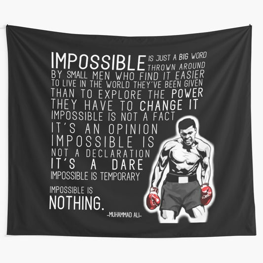 Muhammad Ali Inspirational Quote Tapestry Wall Art