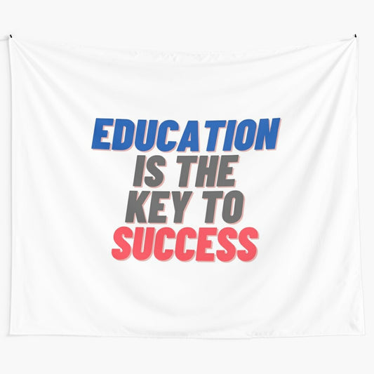 Tapestry featuring educational, inspirational quotes and motivational typography