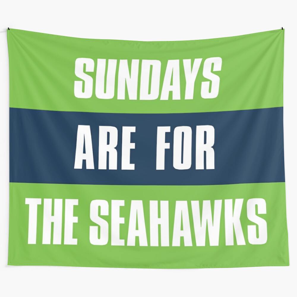 Seahawks Fans Enjoying Sunday Football Tapestry