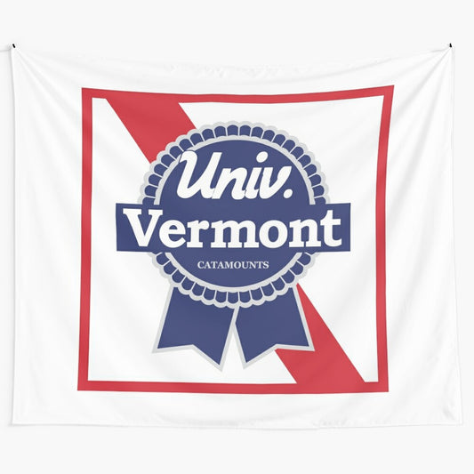 UVM-inspired tapestry featuring the Catamounts logo