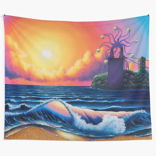 Sirena Beach Tapestry - Coastal wall art featuring a serene beach scene