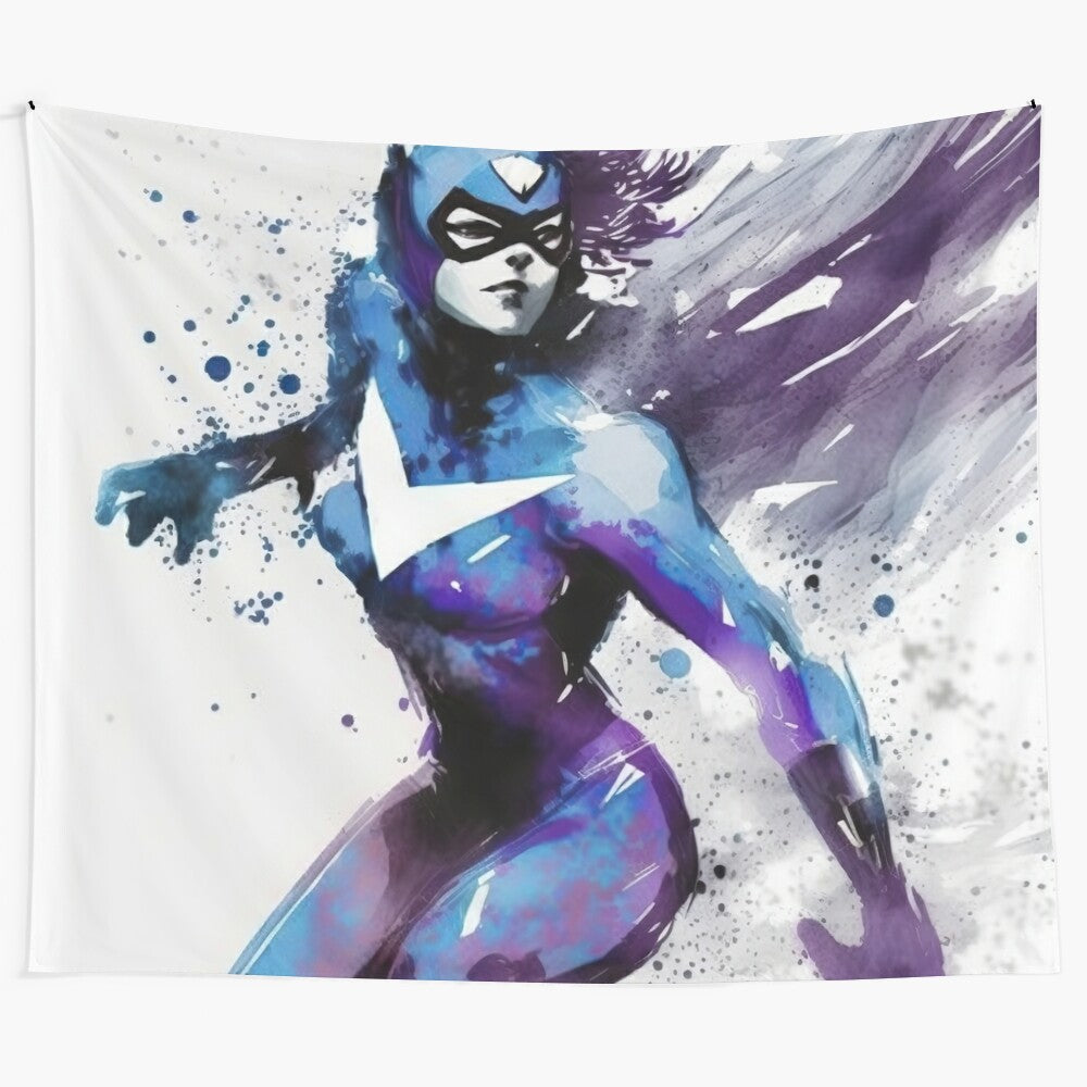 Captivating illustration of a wind-powered superhero character