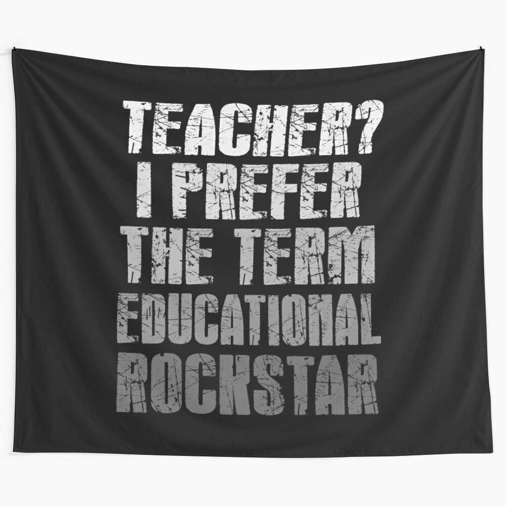 Educational Tapestry featuring a science teacher in a fun, humorous design