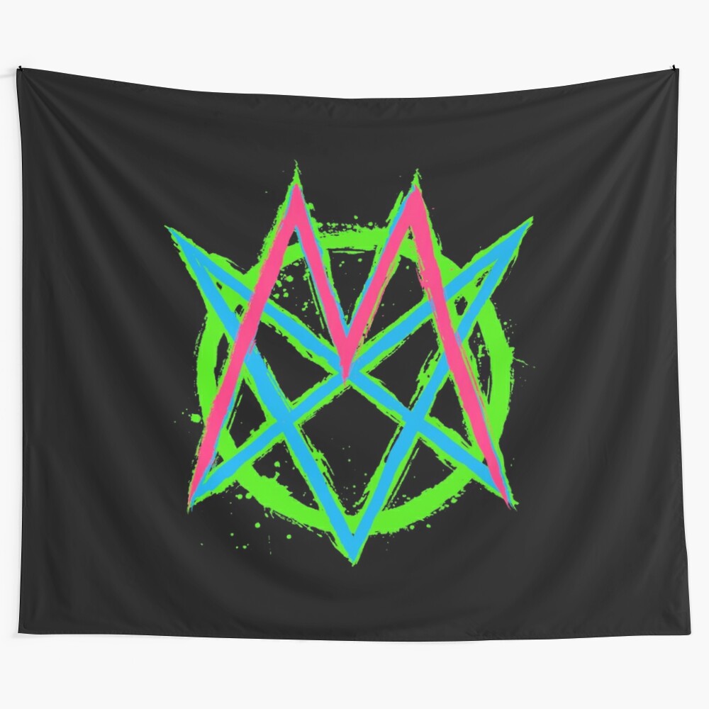 Neon-inspired tapestry featuring the music of Mindless Self Indulgence