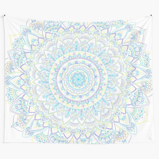 Colorful mandala pattern wall tapestry