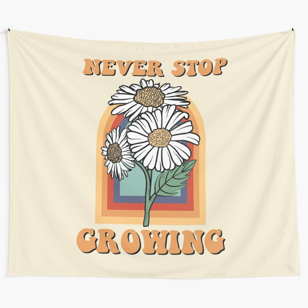 Colorful tapestry with a hippie-inspired design