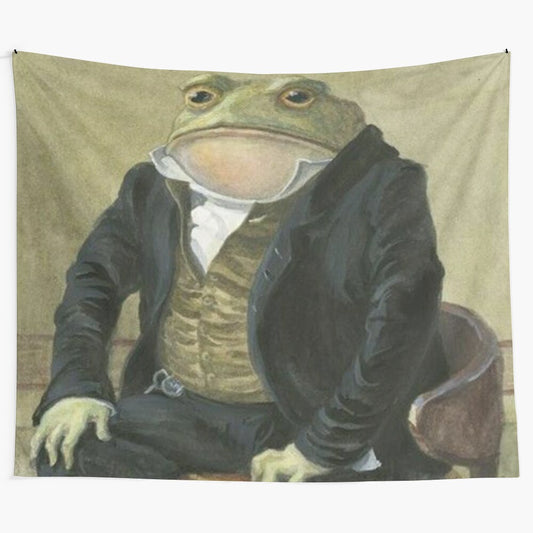 Decorative tapestry featuring the beloved Colonel Toad/Sir Toad meme character