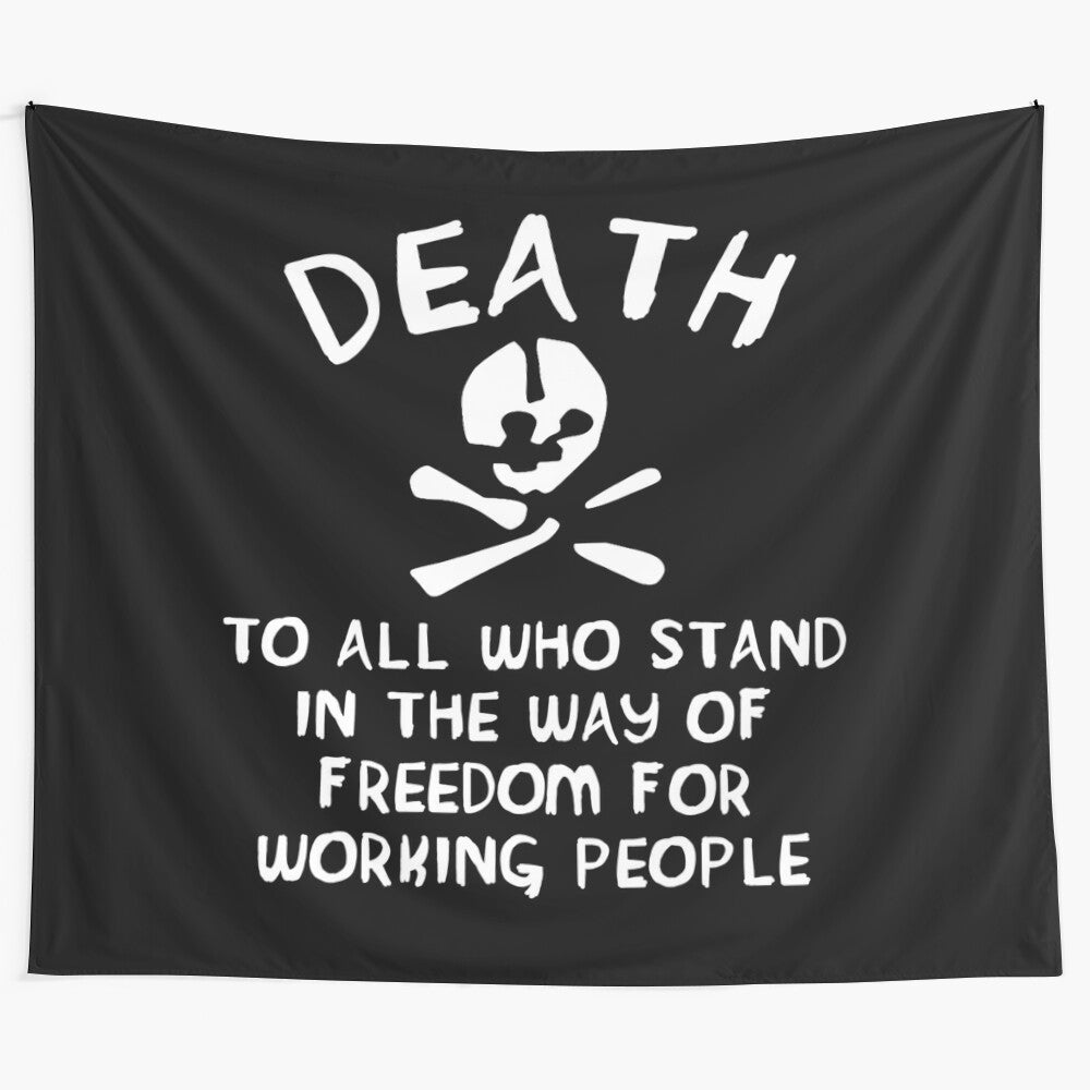 Nestor Makhno Black Army Tapestry - Commemorating the Anarchist Revolution