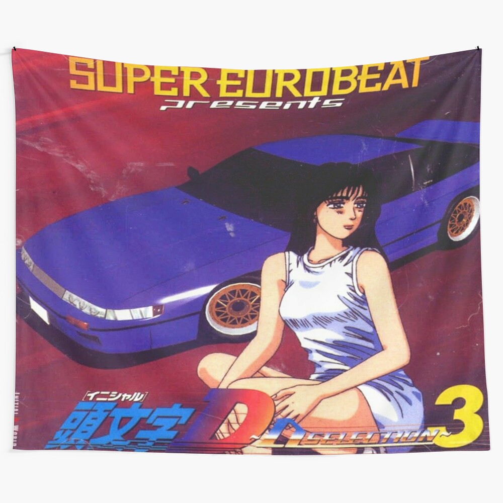 Initial D Mako Super Eurobeat Anime Tapestry