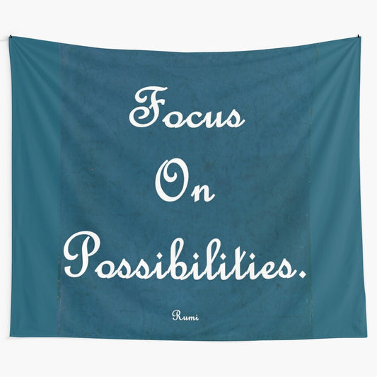 Inspirational tapestry with motivational quote and positive affirmations