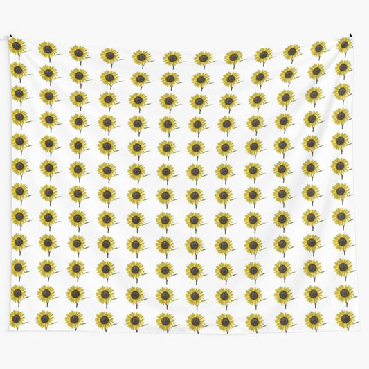 Vibrant sunflower-patterned tapestry for home and fashion