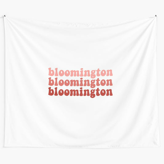 Bloomington Tapestry Wall Art with City Layers and University Elements