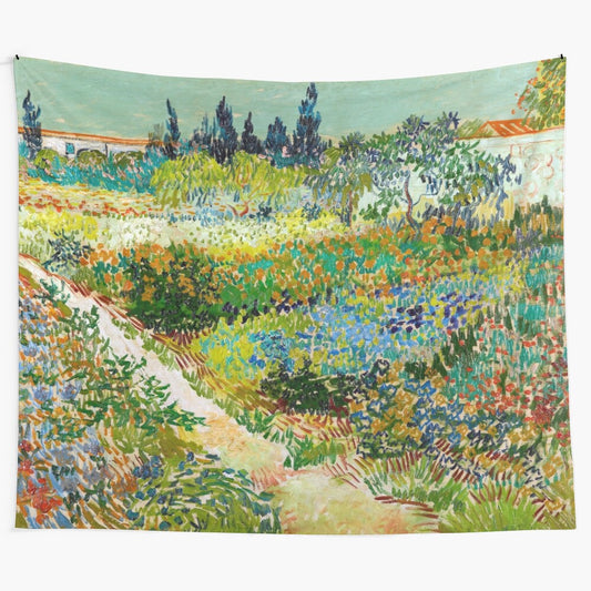 Vintage Impressionist Garden at Arles Tapestry