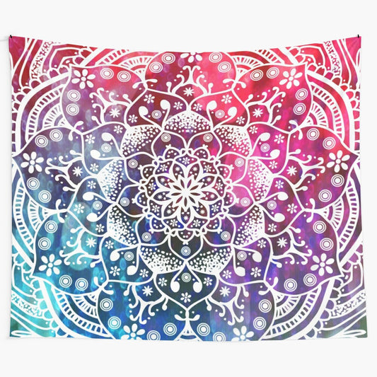 Boho mandala tapestry for meditation and yoga home decor