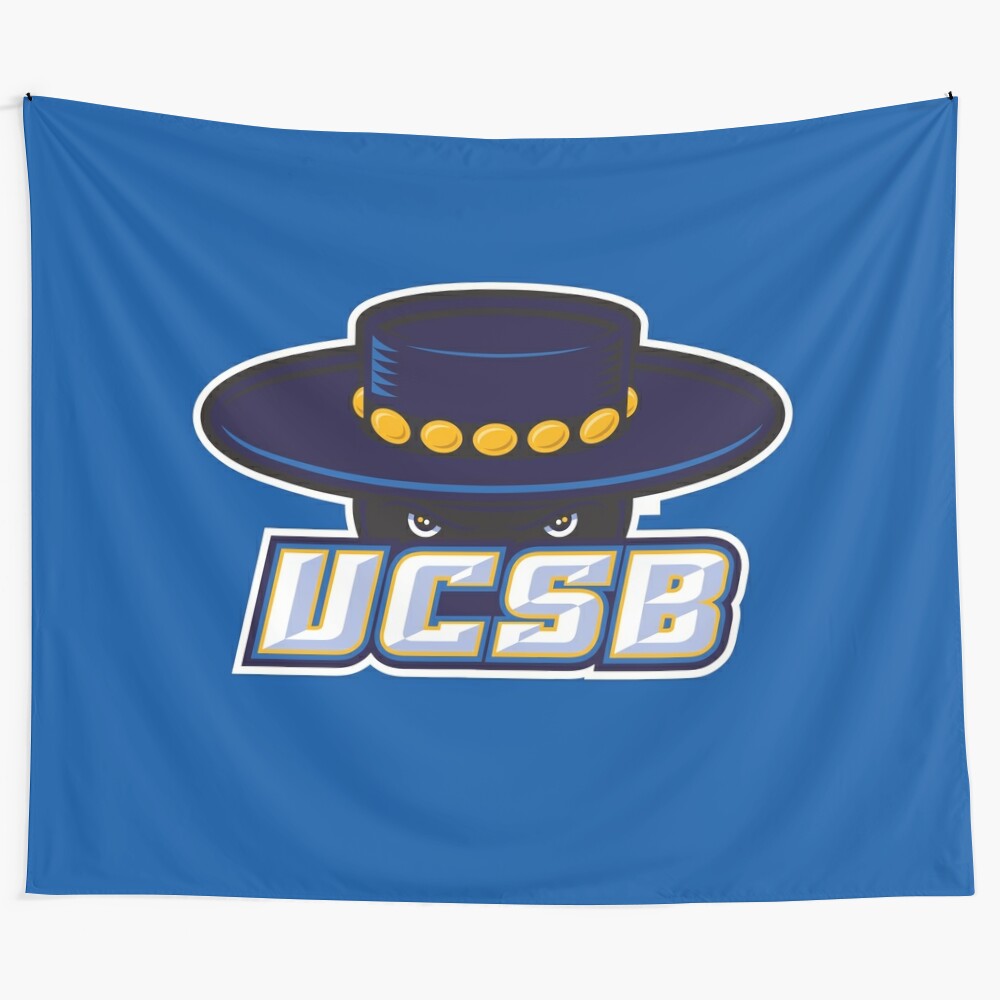 UC Santa Barbara Gauchos themed tapestry featuring sports imagery