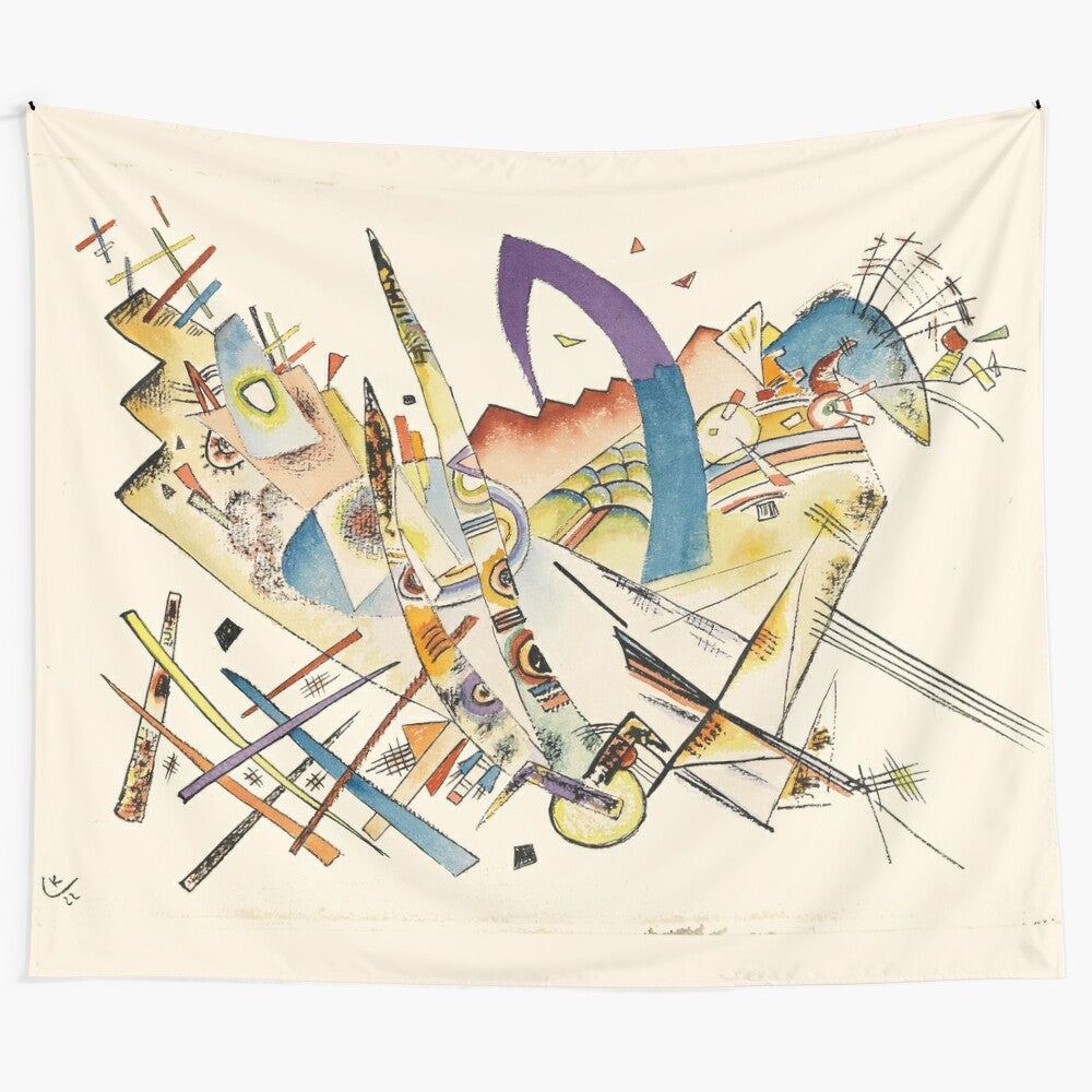 Kandinsky-inspired abstract art tapestry