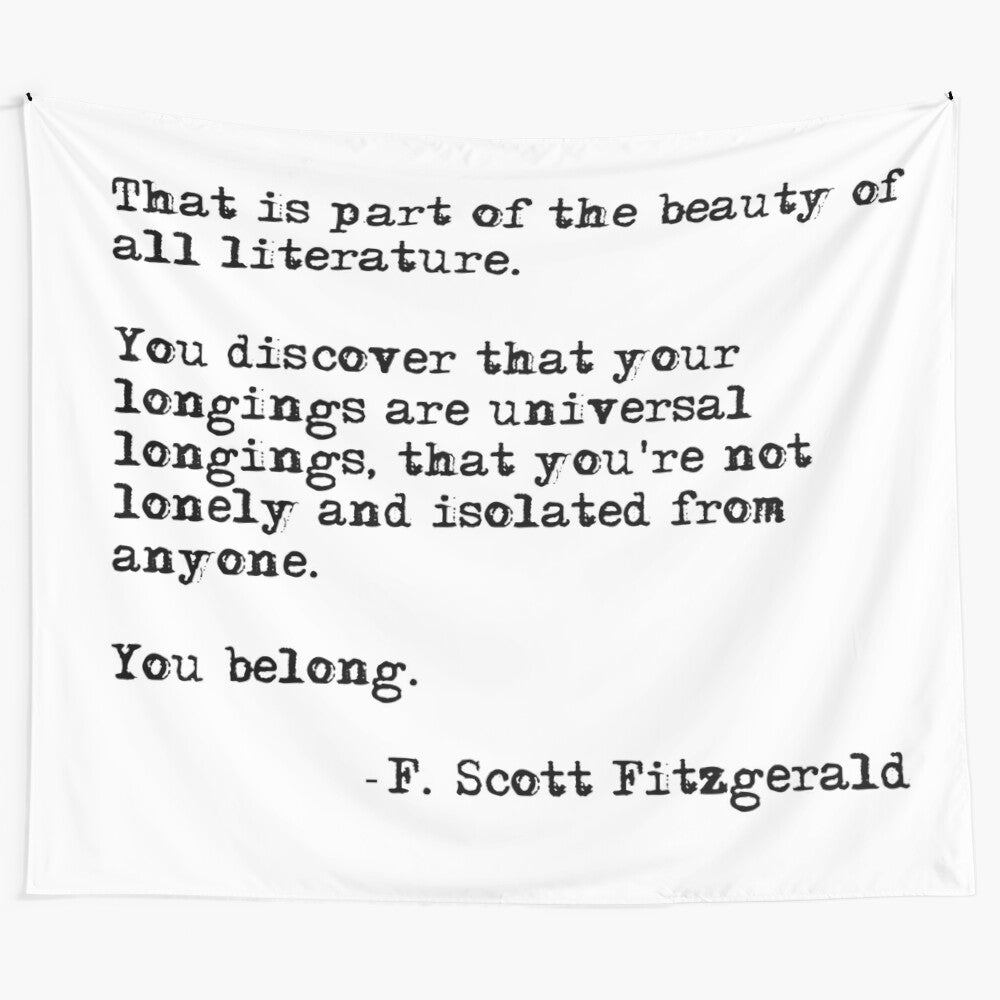 F. Scott Fitzgerald Tapestry Featuring Iconic Book Quotes