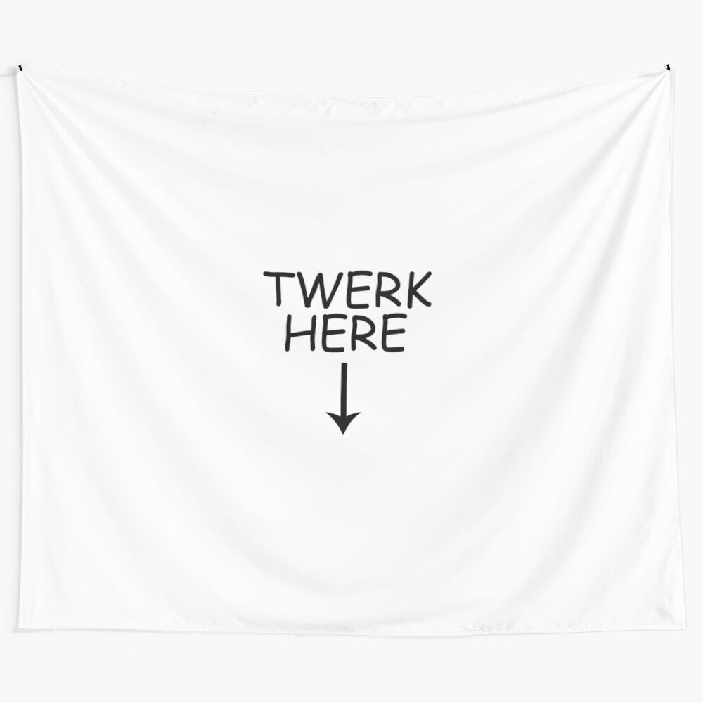 Twerking themed tapestry designed for music and dance enthusiasts