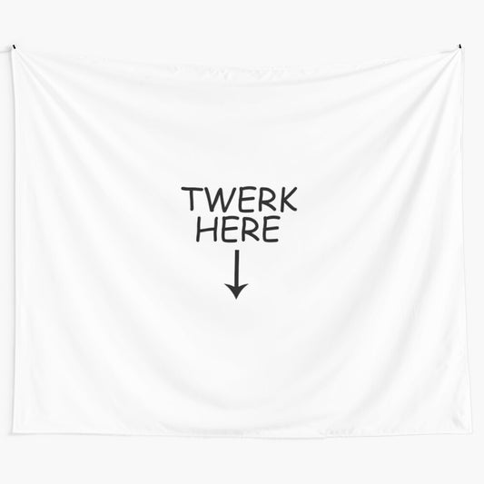 Twerking themed tapestry designed for music and dance enthusiasts