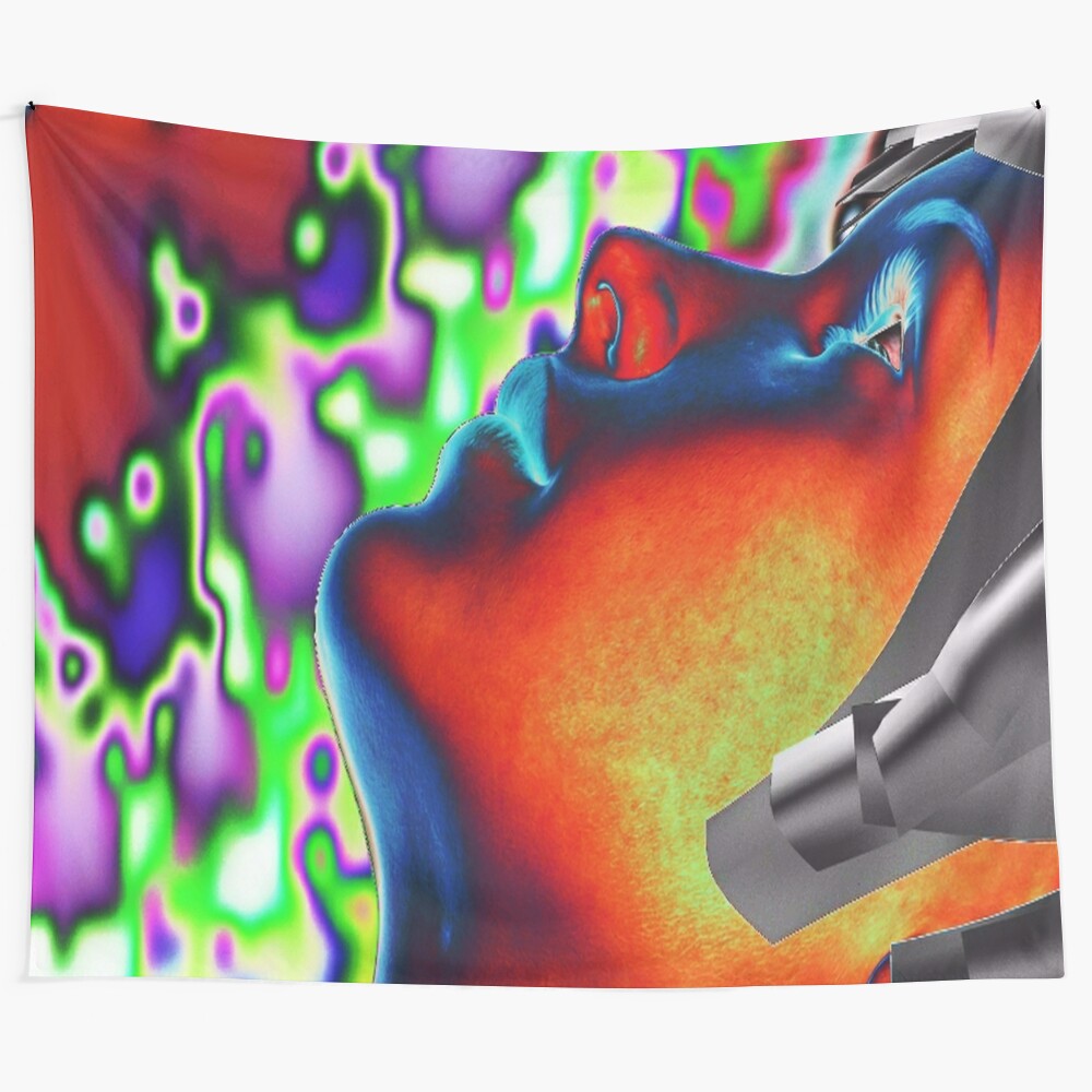 Colorful, abstract "Speed of Light" tapestry featuring vibrant patterns and modern design