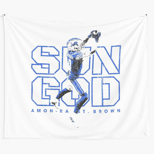 Amon-Ra St. Brown Variant Tapestry - Detroit Lions Inspired