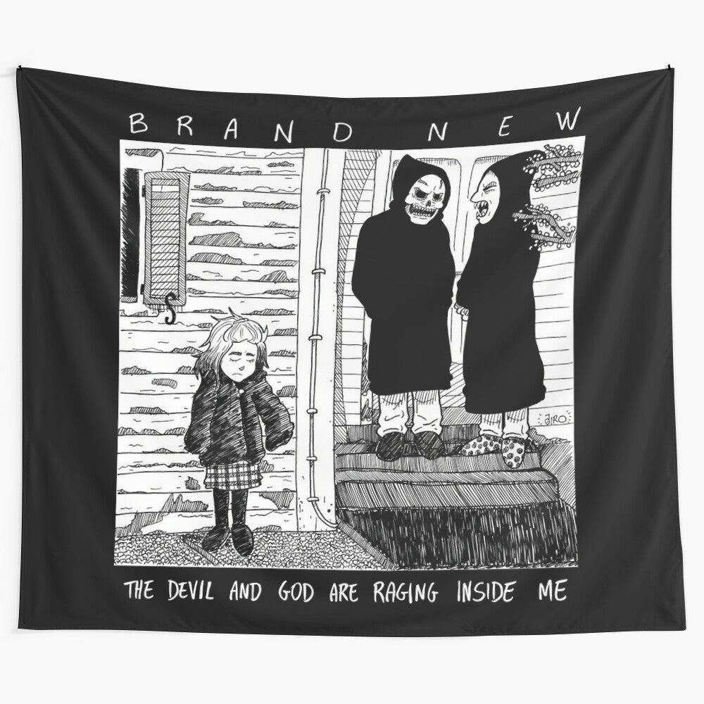 Fanart tapestry featuring "The Devil and God are Raging Inside Me" design