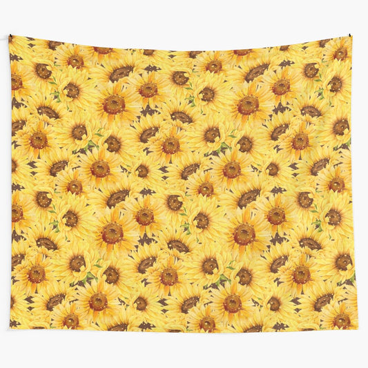 Sunflower tapestry with a field of vibrant yellow flowers