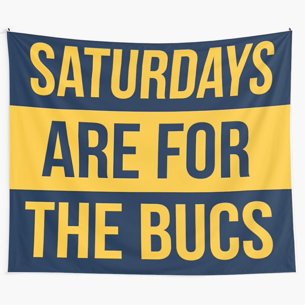 Saturdays Are For College Gameday & Etsu Bucs Spirit Tapestry