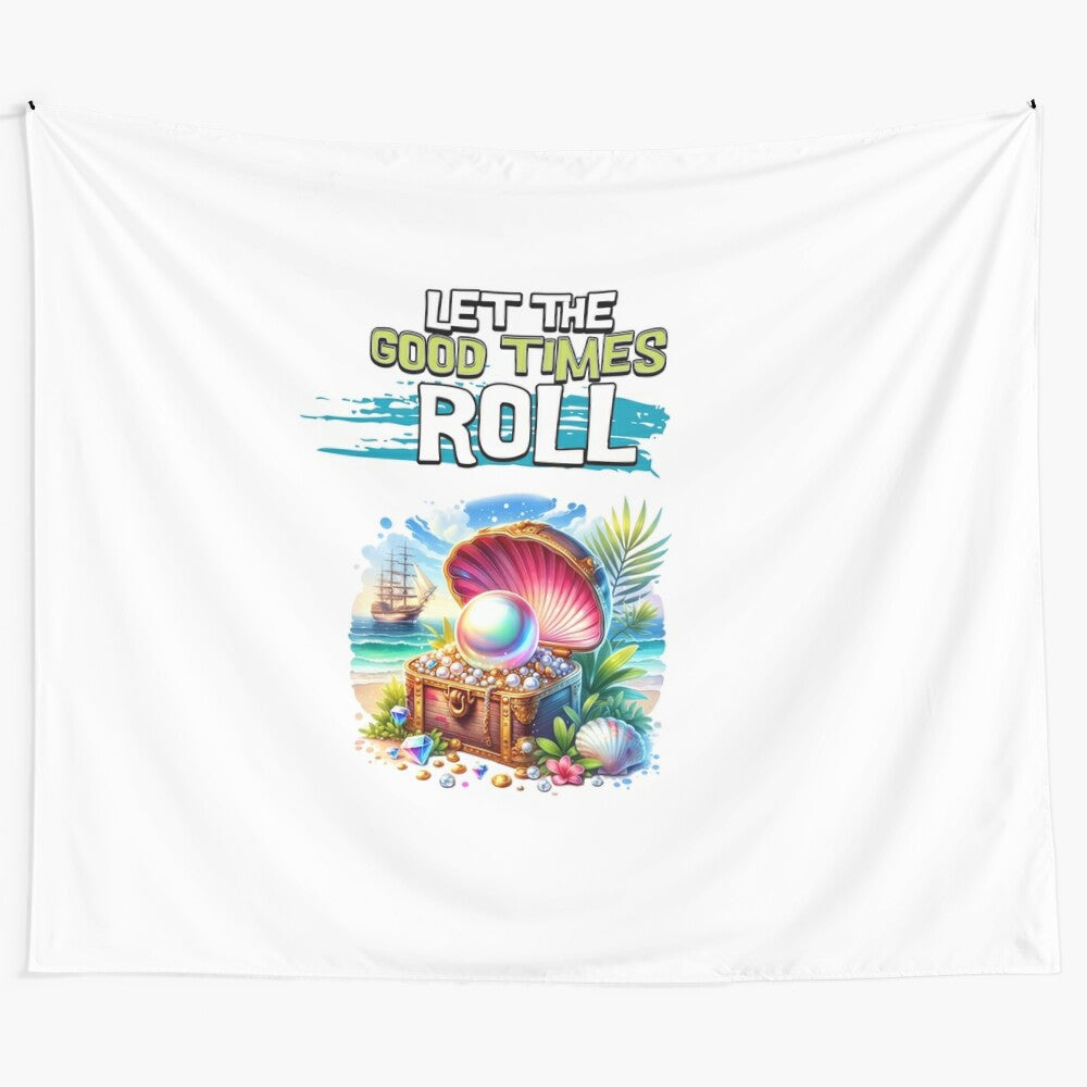 Motivational tapestry with floral design and positive affirmations text