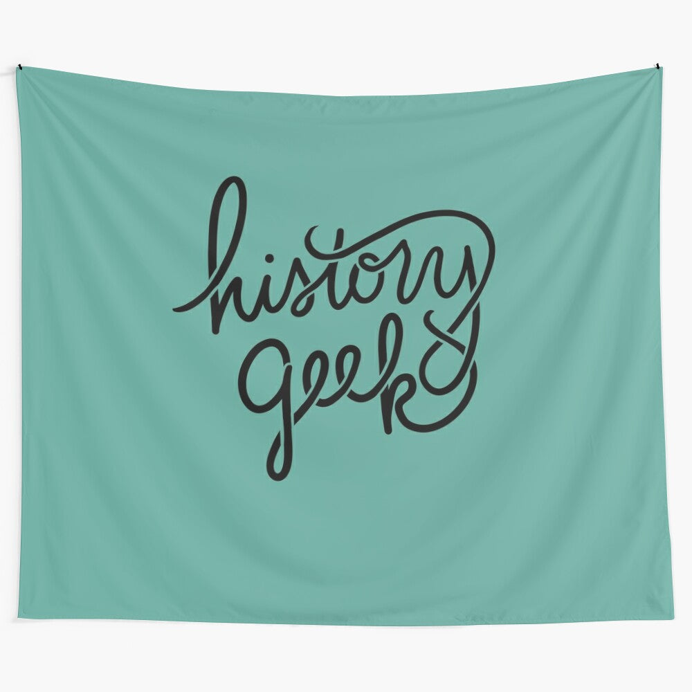 History Geek Tapestry Featuring Iconic Historical Figures and Events