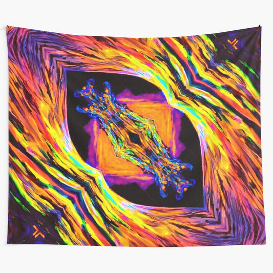 Neon Dreams Ultraviolet Kiss Tapestry - Psychedelic Wall Decor