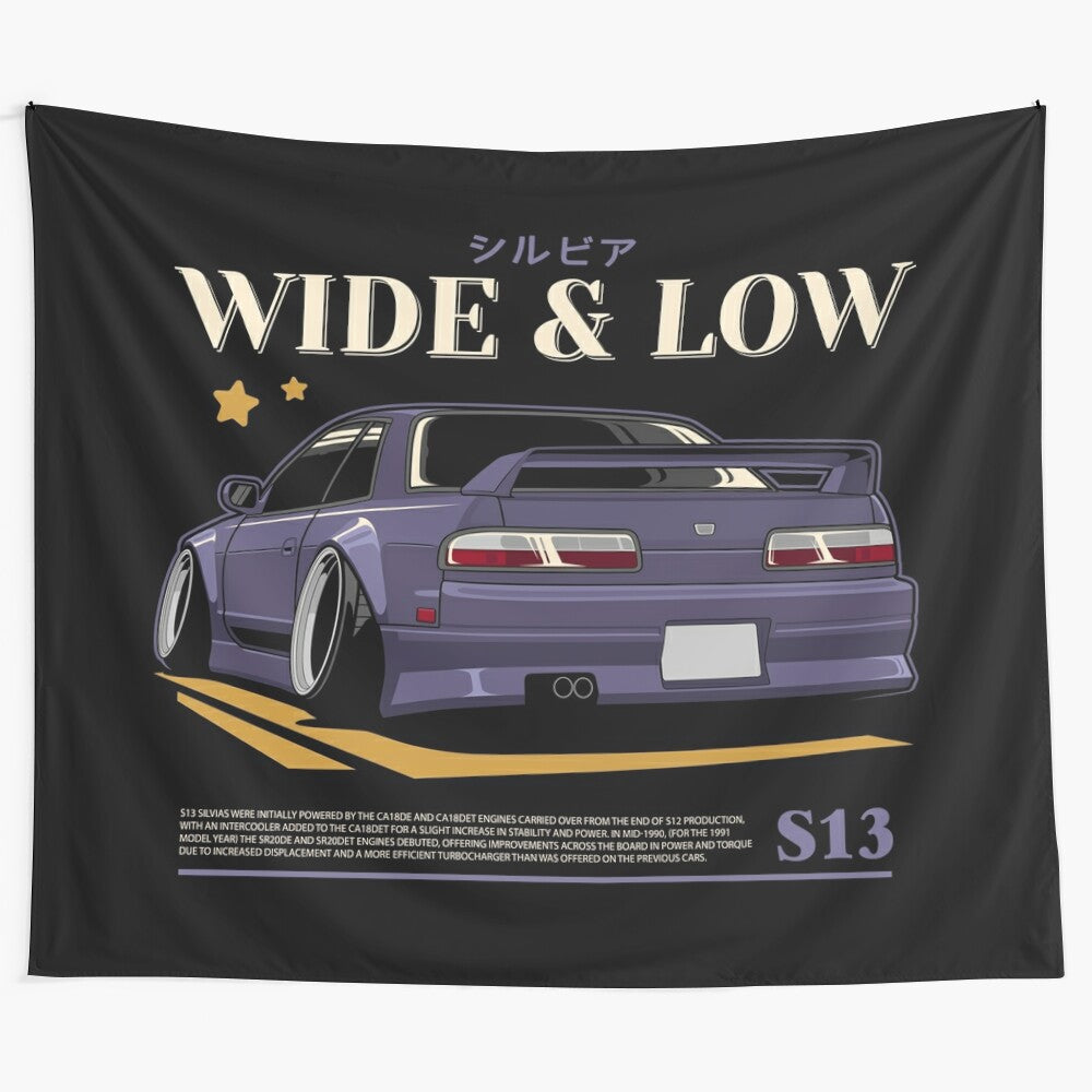 Nissan Silvia S13 JDM-Inspired Tapestry Wall Hanging