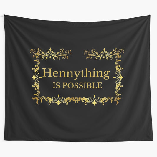 Hennything is Possible Gold Tapestry Wall Art