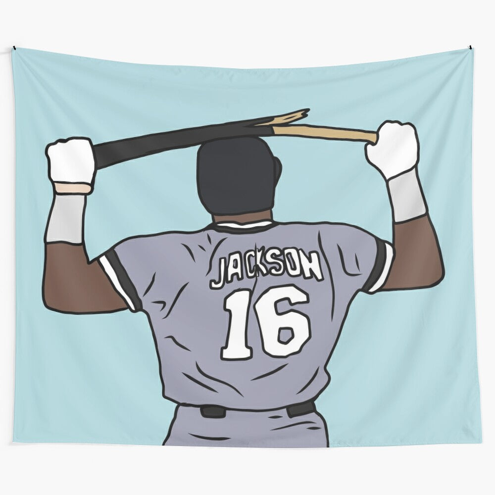 Bo Jackson Breaking a Bat Tapestry Wall Art