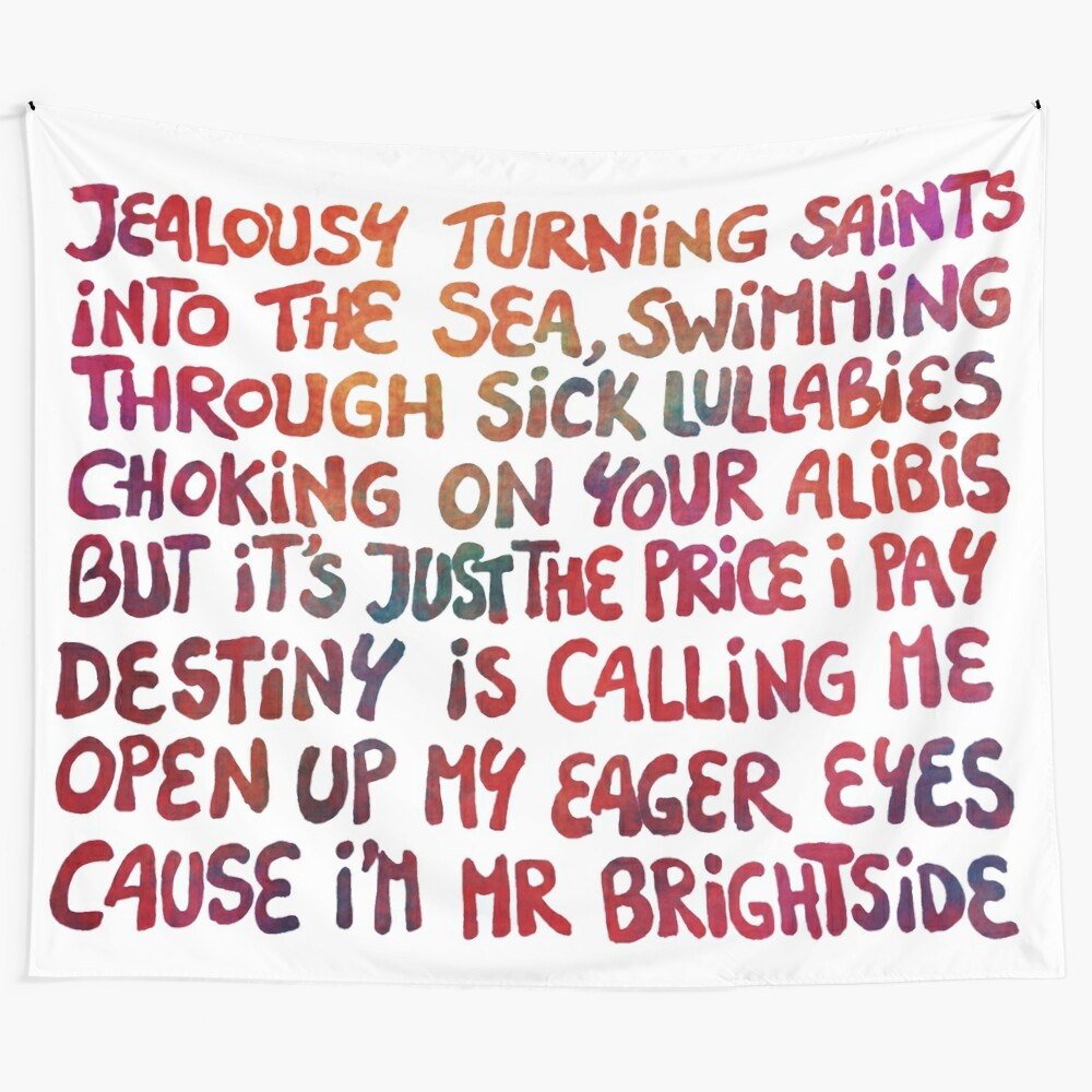 "The Killers 'Mr. Brightside' Inspired Tapestry Wall Art"