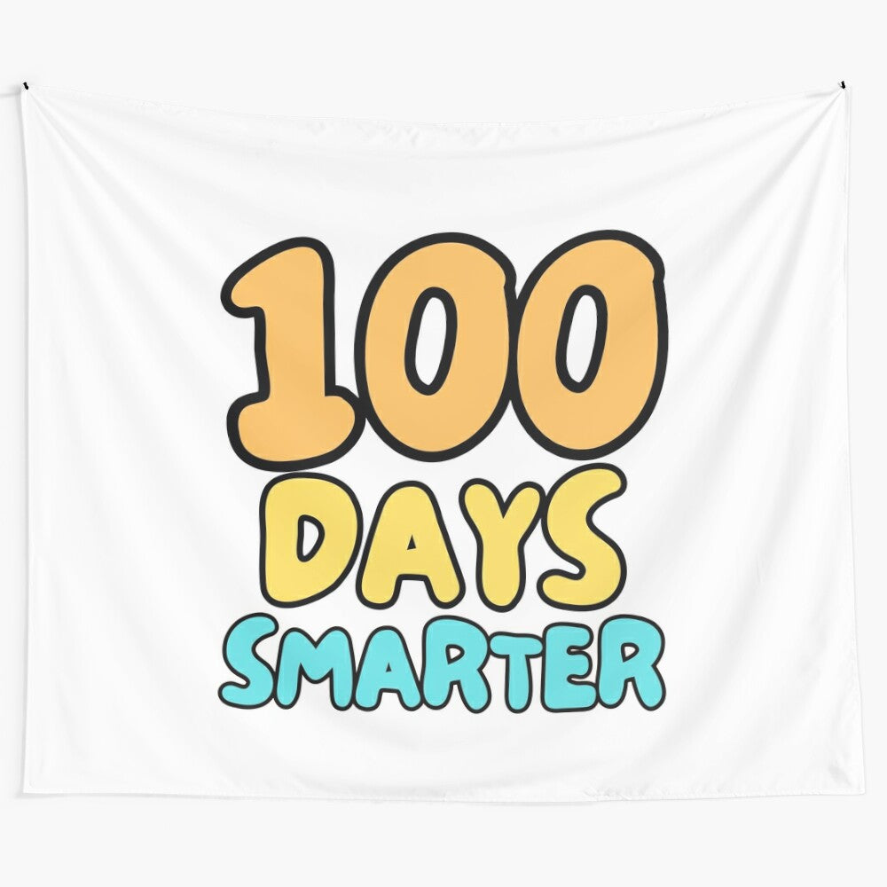 100 Days Smarter Tapestry - Unlock Your Potential