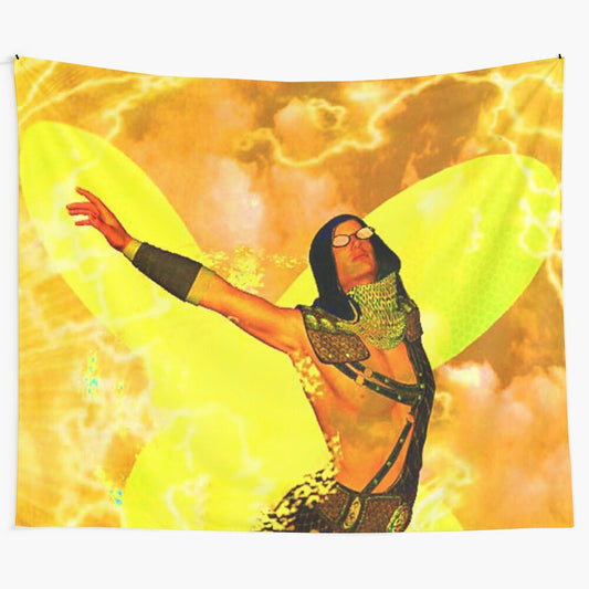 Firefly Metamorphosis fantasy tapestry featuring abstract, nature-inspired patterns