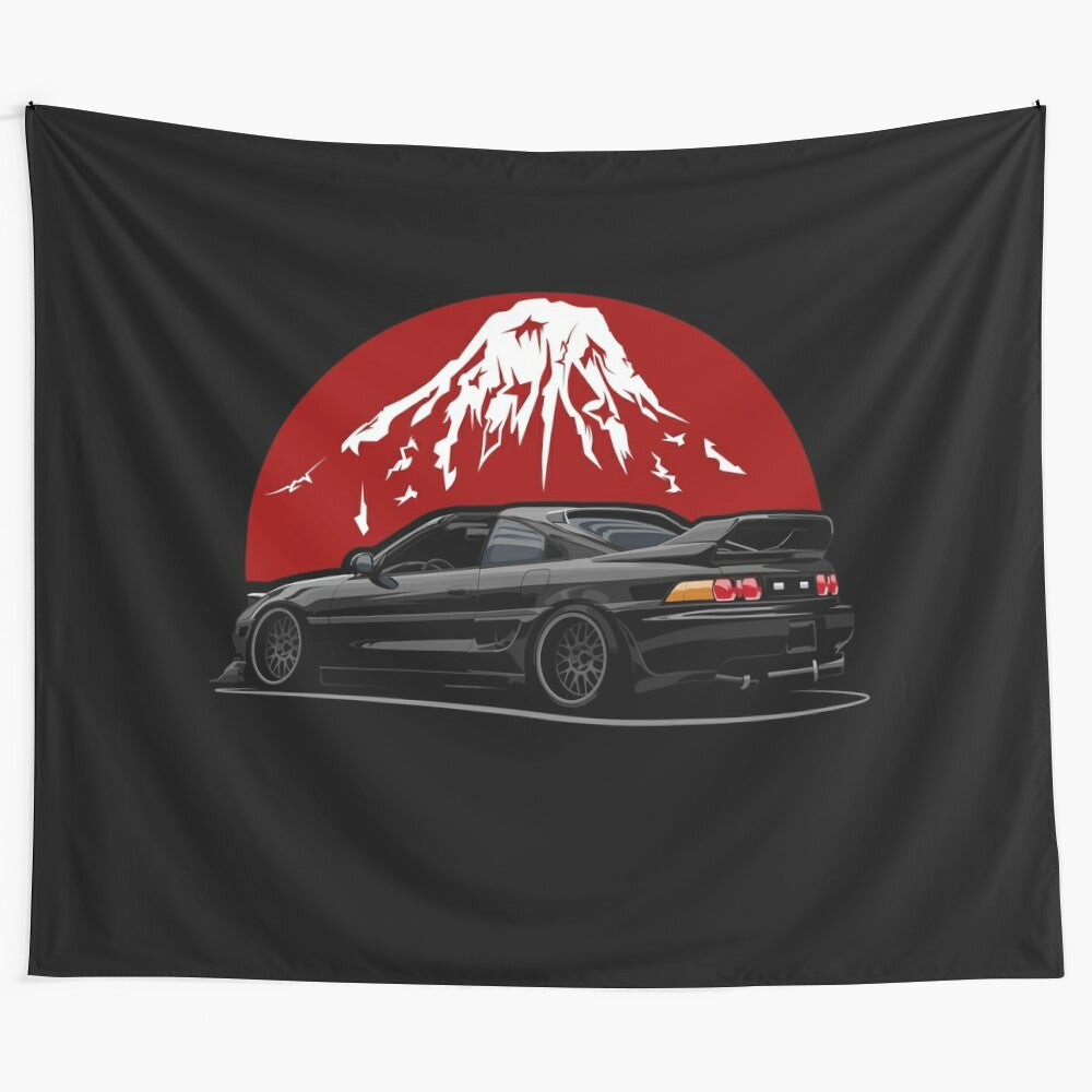 Customized Toyota MR2 Tapestry featuring performance and tuning elements