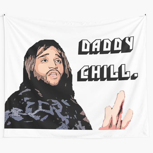 Daddy Chill inspired tapestry featuring the popular meme