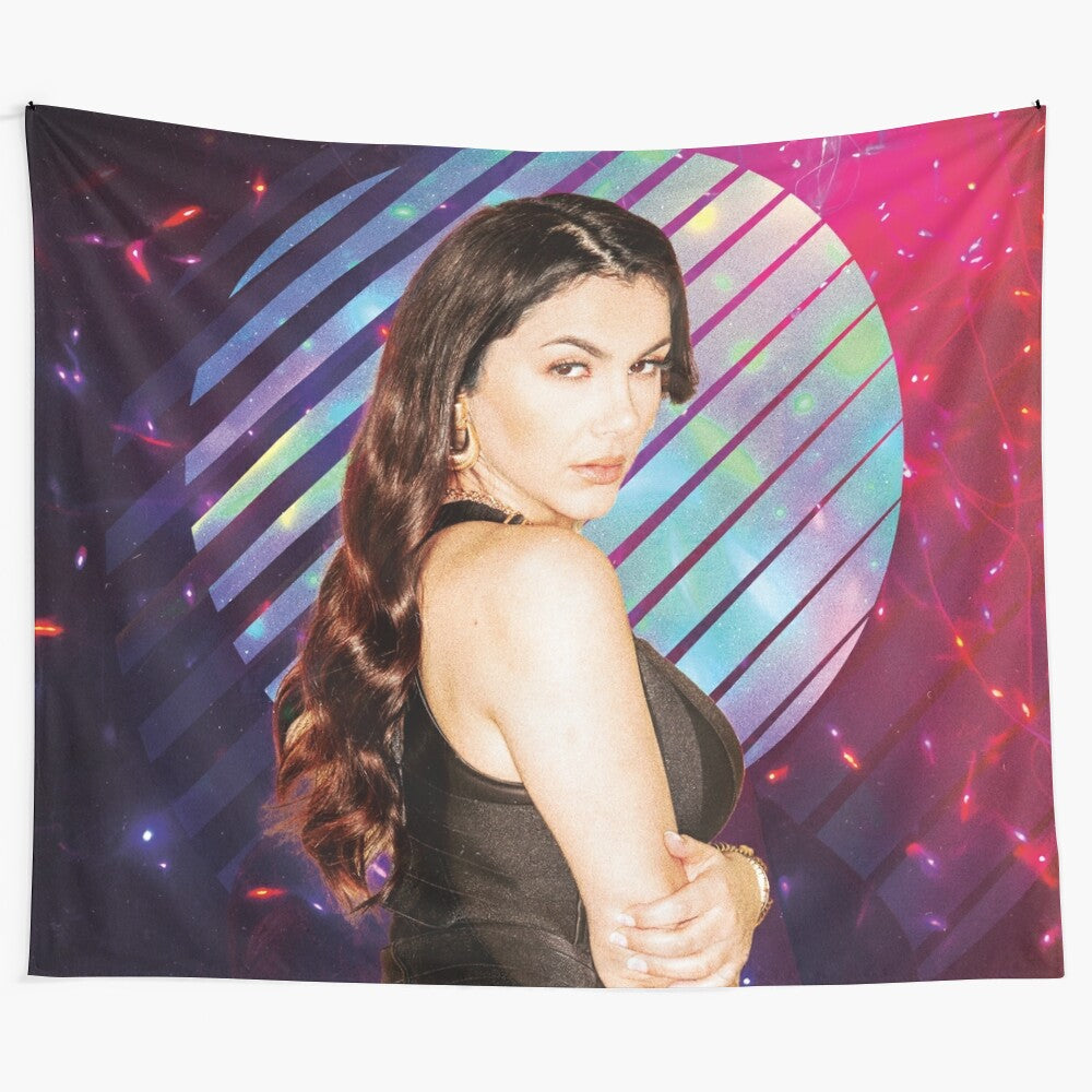 Valentina Nappi themed tapestry with abstract, artistic design