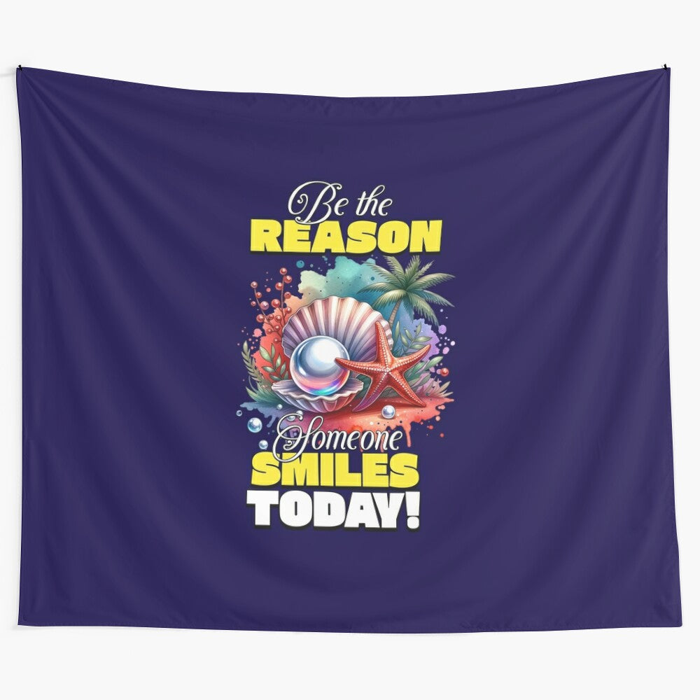 Positive affirmations floral tapestry design