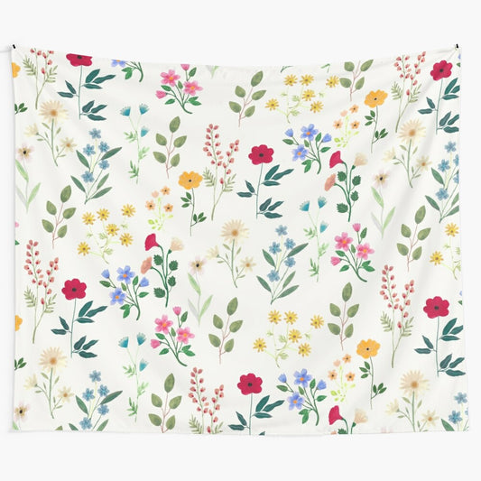 Spring Botanicals Tapestry featuring a vibrant floral pattern