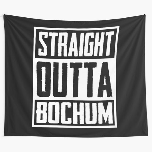 Straight Outta Bochum-themed tapestry featuring the city of Bochum, Germany