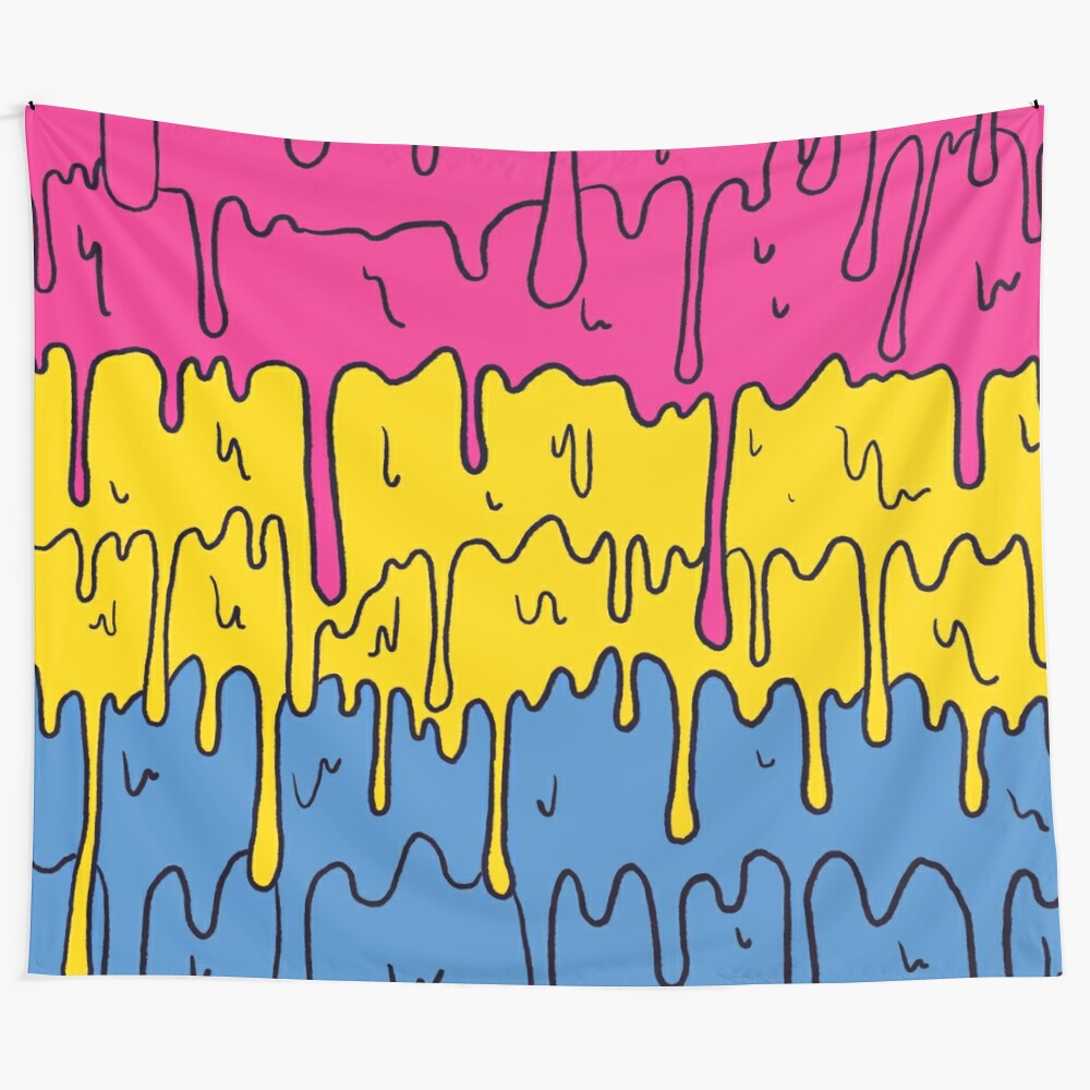 Pastel Kawaii Pansexual Pride LGBTQ Melting Tapestry