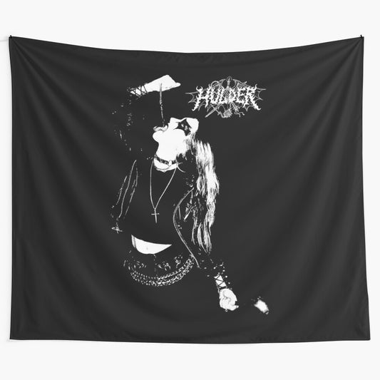 Hulder Merch Ascending The Raven Stone Shirt Tapestry featuring fantasy and nature elements