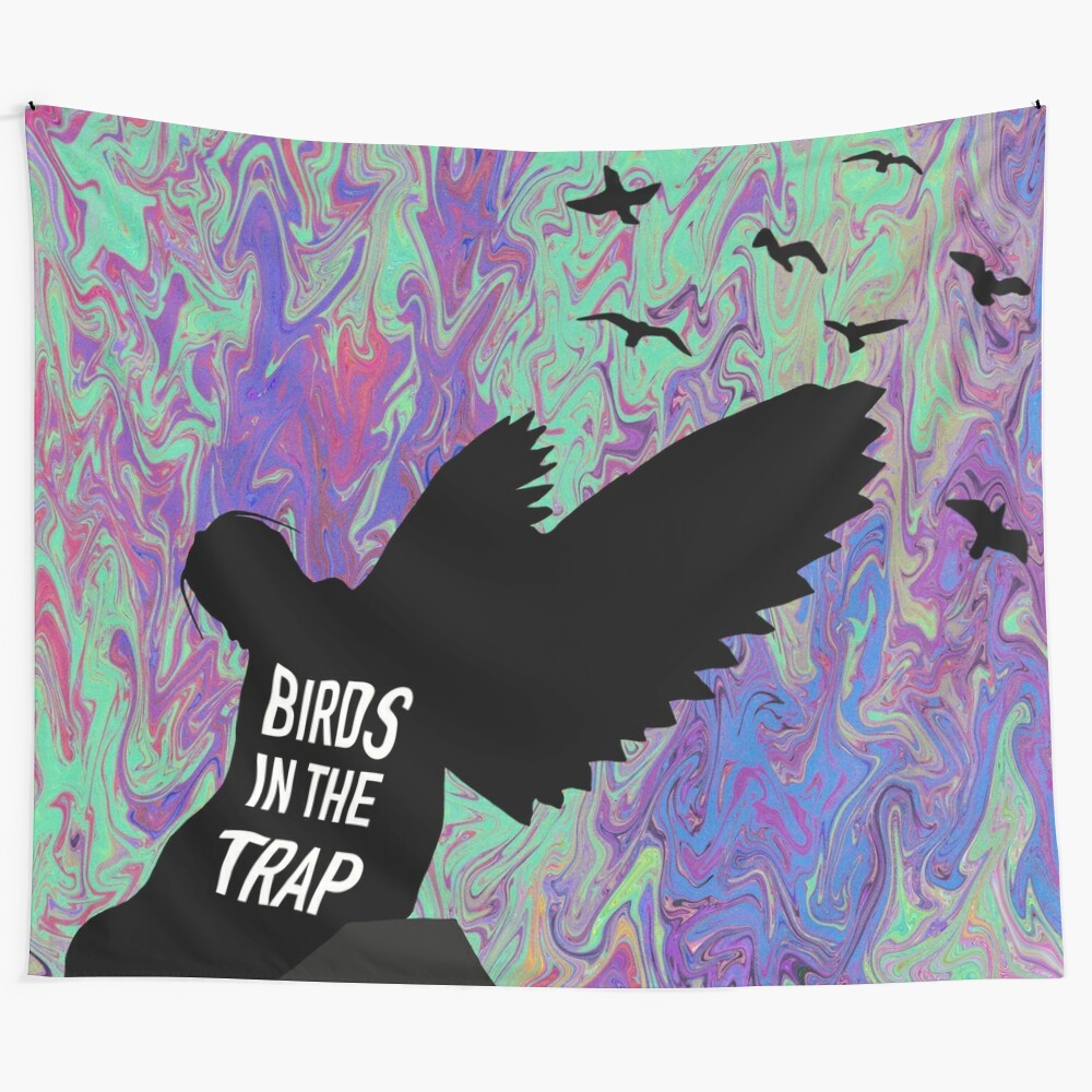 Travis Scott inspired "Birds in the Trap" tapestry wall art