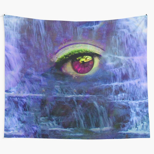 Mesmerizing waterfall tapestry with ethereal, surreal design